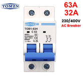 Original TOMZN 2P AC Breaker | Miniature Circuit Breaker (MCB) - 32A & 63A Electrical Safety Device with Overload & Short-Circuit Protection